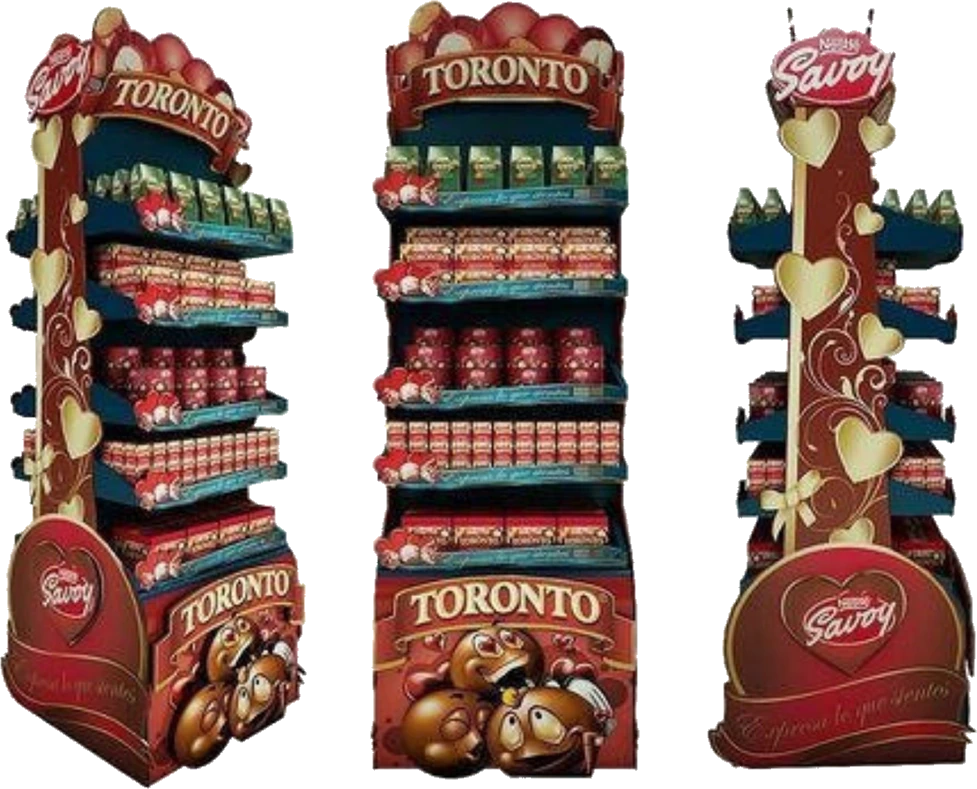 Branded floor display stands